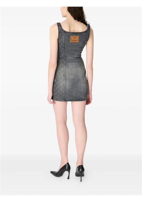 mini abito moon laser grey wash denim sleeveless donna grigio MARINE SERRE | WDR403ACDEN0006GR90